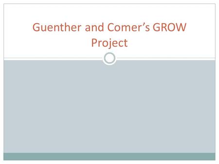 Guenther and Comer’s GROW Project. What is our question? “How does Calcium and Magnesium get into our drinking water and how do they affect the human.