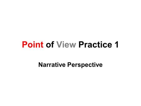 Narrative Perspective