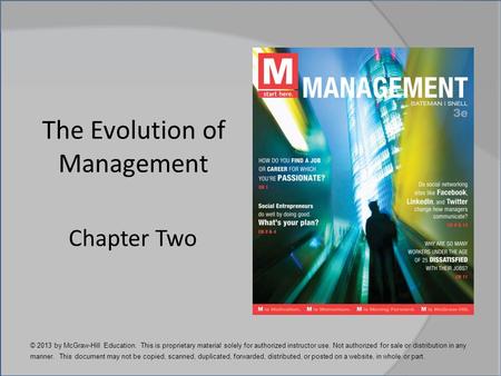 The Evolution of Management