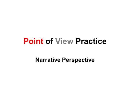 Narrative Perspective