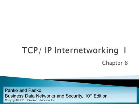 TCP/ IP Internetworking I