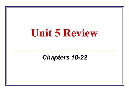 Unit 5 Review Chapters 18-22. 200 POINTS EACH How did Hobbes and Rousseau differ? Rousseau believed people were naturally good; Hobbes did not.