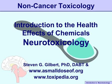 Non-Cancer Toxicology