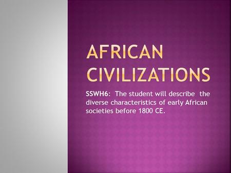 African Civilizations