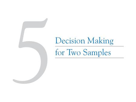 5-1 Introduction 5-2 Inference on the Means of Two Populations, Variances Known Assumptions.