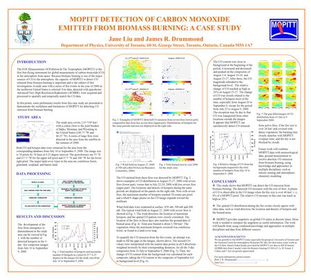 ACKNOWLEDGEMENTS We are grateful to the MOPITT team, especially the groups at University of Toronto and the National Center for Atmospheric Research (NCAR),