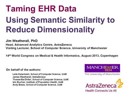 Taming EHR Data Using Semantic Similarity to Reduce Dimensionality