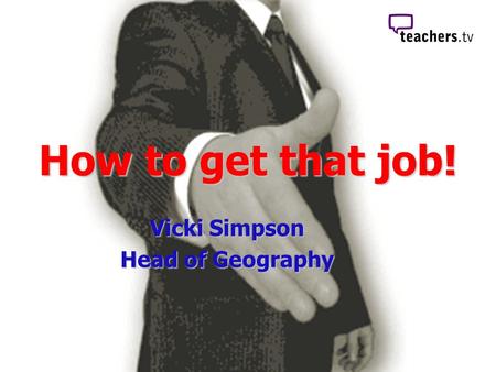 Vicki Simpson Head of Geography