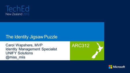 ARC312. Security Policy Governance Audit Reporting Analysis Data Quality Directory Logon Mobility Provisioning Development Access Control Authentication.