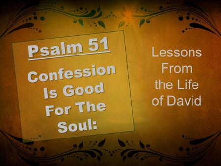 Lessons From the Life of David