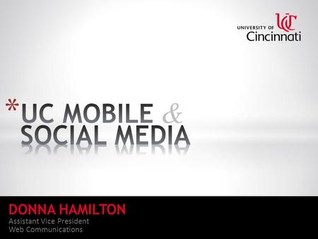 DONNA HAMILTON Assistant Vice President Web Communications.