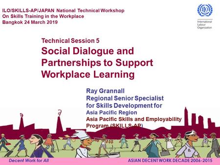 Decent Work for All ASIAN DECENT WORK DECADE 2006-2015 Ray Grannall Regional Senior Specialist for Skills Development for Asia Pacific Region Asia Pacific.