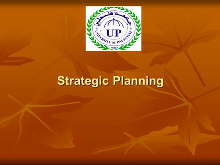 Strategic Planning. Definitions & Concepts Planning: is a scientific approach for decision making. Planning: is a scientific approach for decision making.