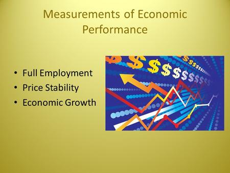 Measurements of Economic Performance