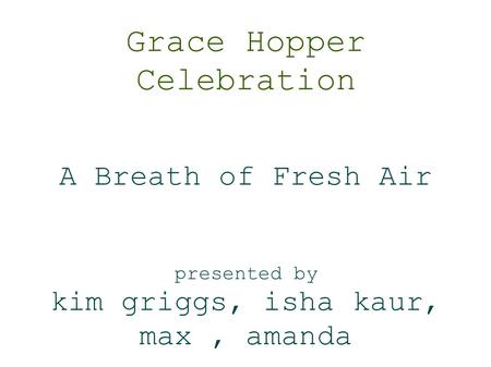 Grace Hopper Celebration