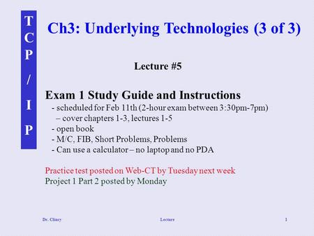 Ch3: Underlying Technologies (3 of 3)