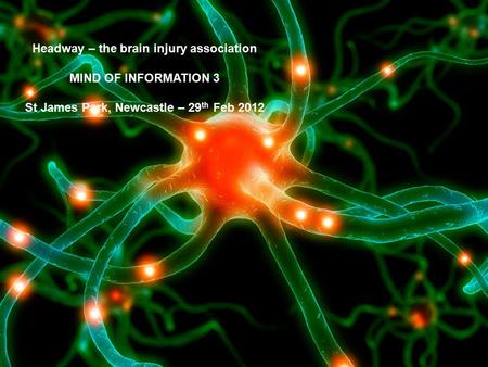 Headway – the brain injury association MIND OF INFORMATION 3 St James Park, Newcastle – 29 th Feb 2012.