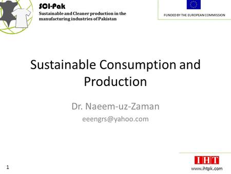 Sustainable Consumption and Production