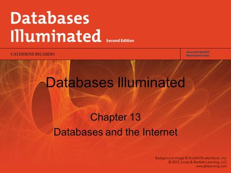 Databases Illuminated Chapter 13 Databases and the Internet.