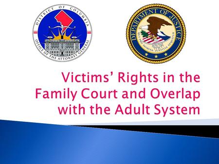  Goals of the Presentation  Basic Rights – Juvenile and Adult Cases  Video Presentation  Victim’s Bill of Rights in the Juvenile System  D.C. Crime.