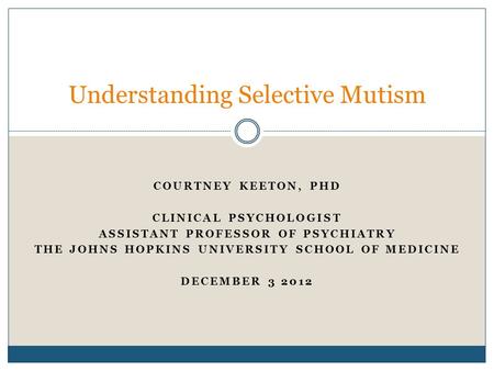 Understanding Selective Mutism