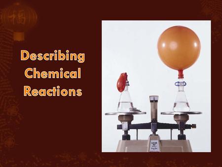 Describing Chemical Reactions