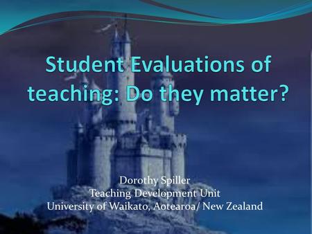 Student Evaluations of teaching: Do they matter?