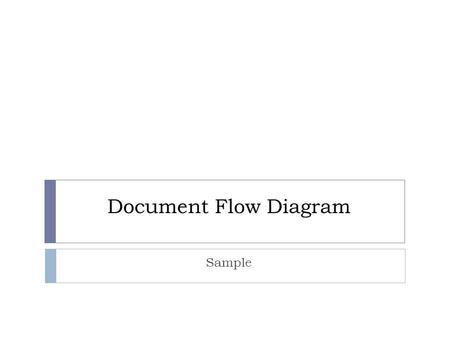 Document Flow Diagram Sample. Document Flow Diagram Production Planning Stock Control Factory Supplier Purchasing Design Production Plan Stock Withdrawal.