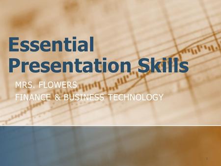 Essential Presentation Skills