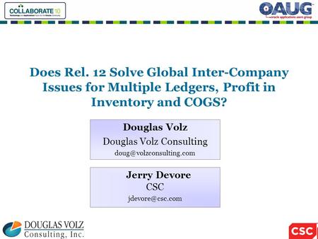 Douglas Volz Consulting