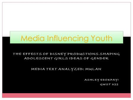 Media Influencing Youth