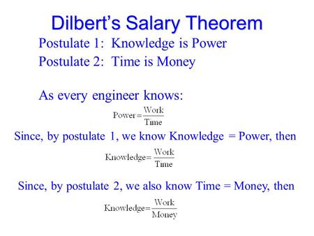 Dilbert’s Salary Theorem