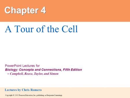 Copyright © 2005 Pearson Education, Inc. publishing as Benjamin Cummings PowerPoint Lectures for Biology: Concepts and Connections, Fifth Edition – Campbell,