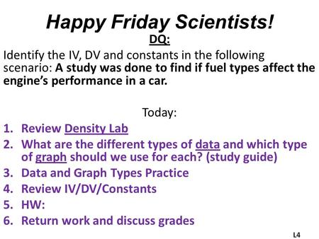 Happy Friday Scientists!