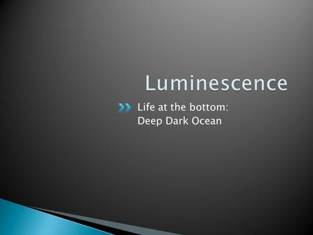 Luminescence Life at the bottom: Deep Dark Ocean.