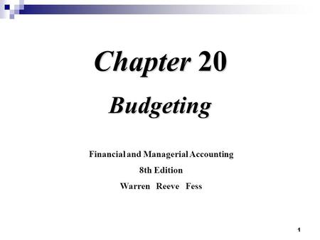 Financial and Managerial Accounting