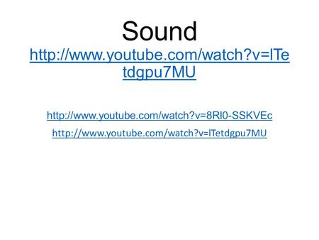 Sound What causes sound? vibrations of molecules.