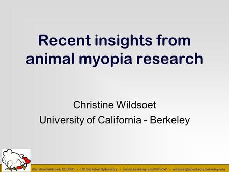 Recent insights from animal myopia research