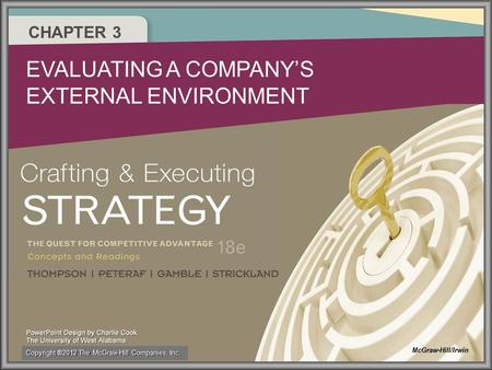 EVALUATING A COMPANY’S EXTERNAL ENVIRONMENT