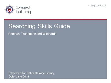 Searching Skills Guide