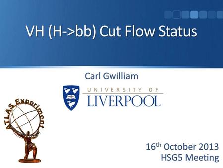 VH (H->bb) Cut Flow Status. Introduction Hoping to start the mini-ntuple etc production now Some push over last few days but still not as much as would.