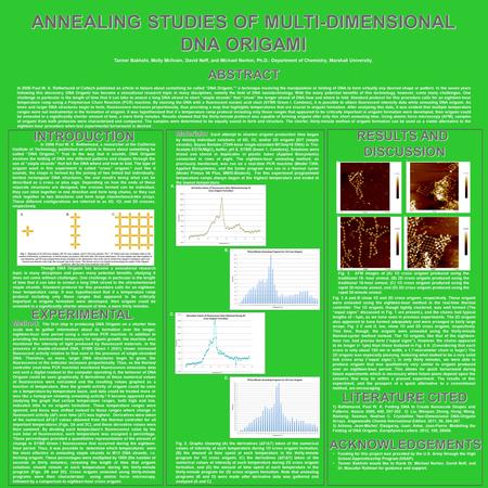 Fig. 3. AFM images of (A) 1D cross origami produced using the traditional 18- hour anneal, (B) 2D cross origami produced using the traditional 18-hour.