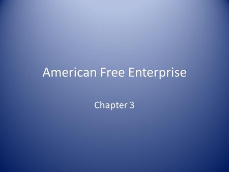 American Free Enterprise