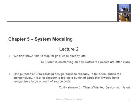 Chapter 5 – System Modeling