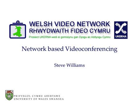 Network based Videoconferencing Steve Williams. Why don’t people use ILT / ICT Not relevant Not easy to use Not integrated Not reliable Not effective.