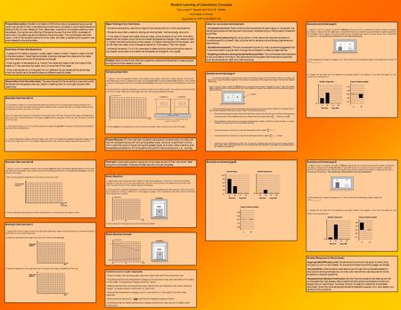 Student Learning of Calorimetry Concepts Ngoc-Loan P. Nguyen and David E. Meltzer Iowa State University Supported by NSF DUE-#9981140 Project Description: