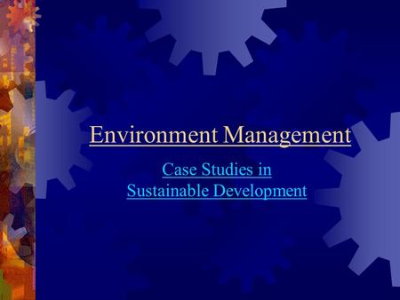 Environment Management