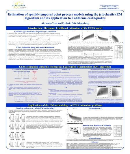 Stability and accuracy of the EM methodology In general, the EM methodology yields results which are extremely close to the parameter estimates of a direct.