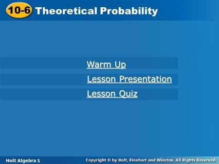 Theoretical Probability