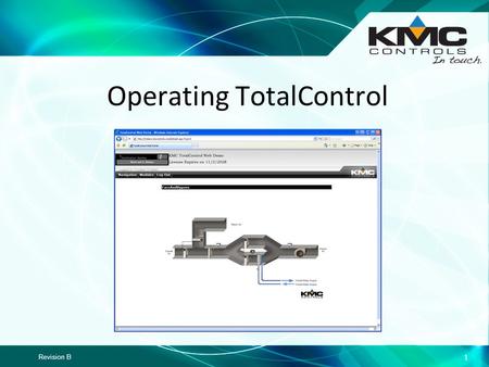 Revision B 1 Operating TotalControl. Revision B 2 Microsoft Internet Explorer 7.0 or later Adobe Flash Player 10 or later Recommended monitor is 1280.